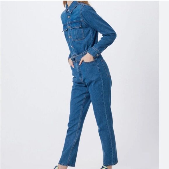 Bardot denim broiler jumpsuit - size 4 US 26/ EUR 36 - Picture 3 of 11